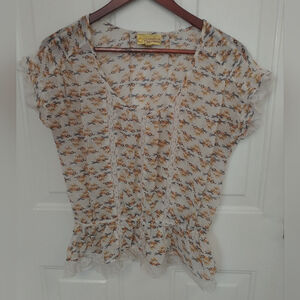 Princess Vera Wang sheer blouse